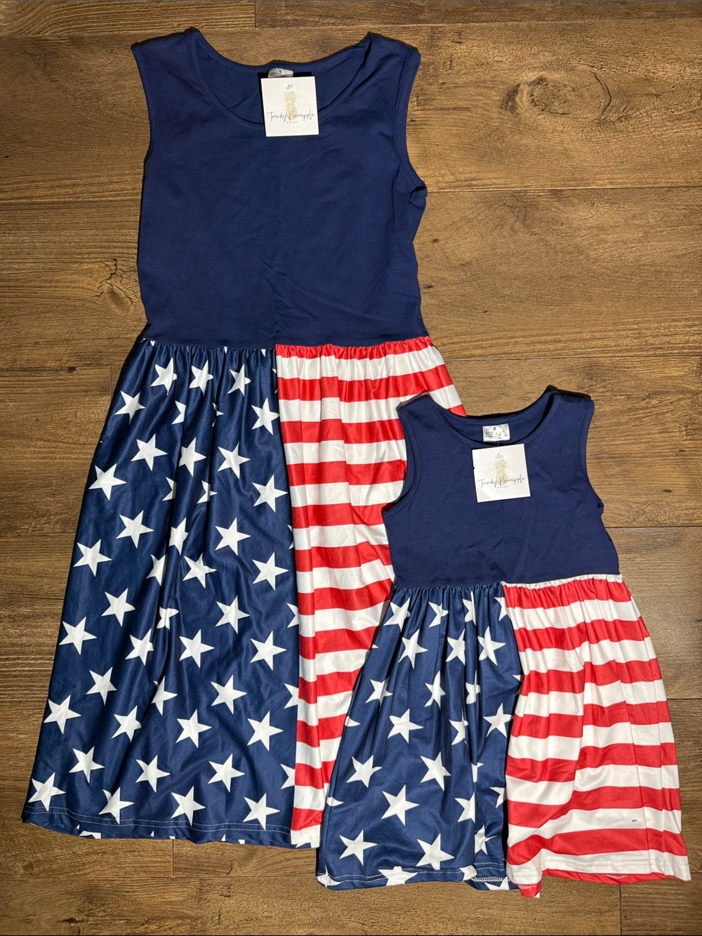 Mommy & Me American Flag Dress Matching Outfits